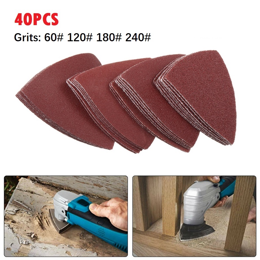 Power Tools Accessories - 40 шт. треугольная наждачная бумага 60/120/180/240