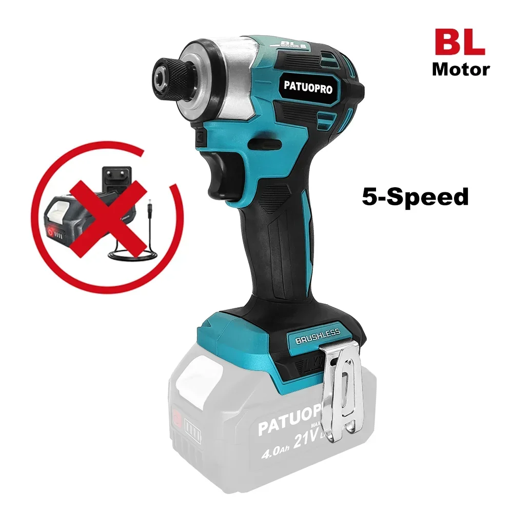 Power Tools Makita Set - 5-скоростной беспроводной компактный комплект ударных отверток