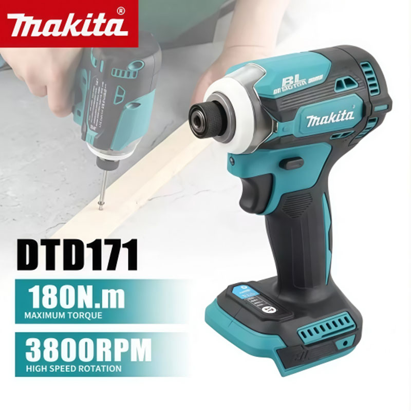 Power Tools Makita Set - Аккумуляторный ударный шуруповерт Makita DTD171 18В,