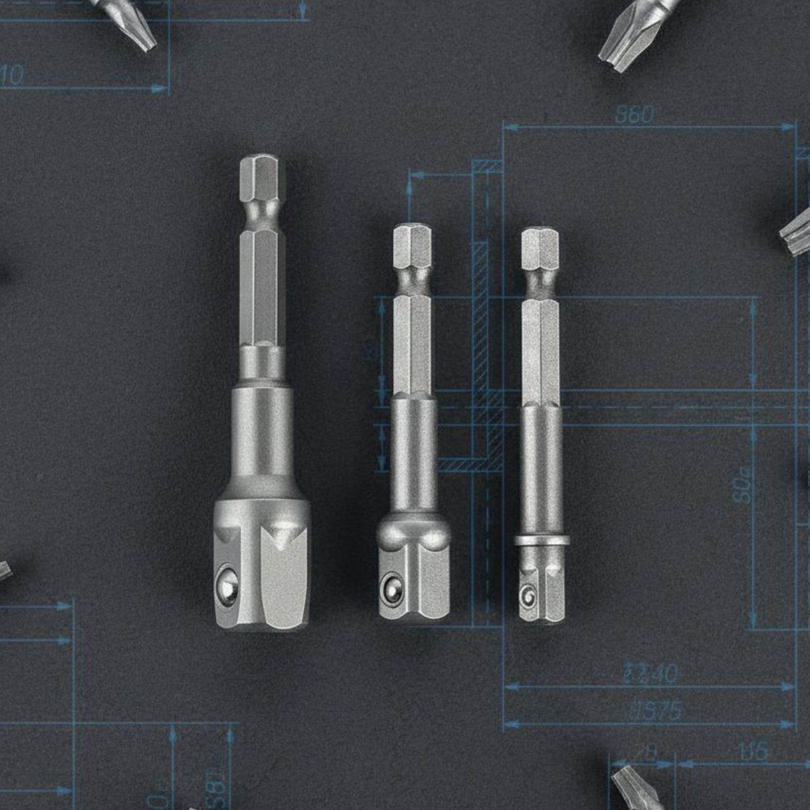 Набор из 4 прочных адаптеров д – обзор и цена Power Tools Technician
